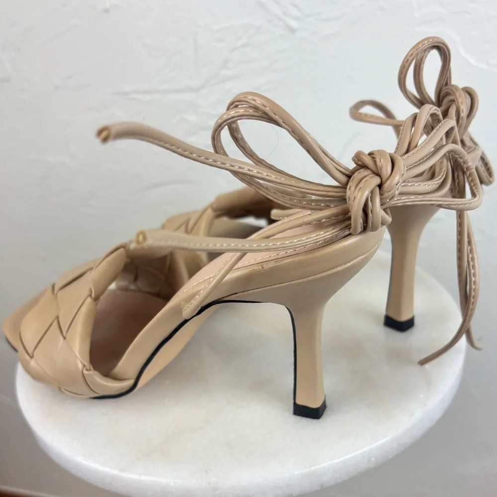 N/A strappy leather